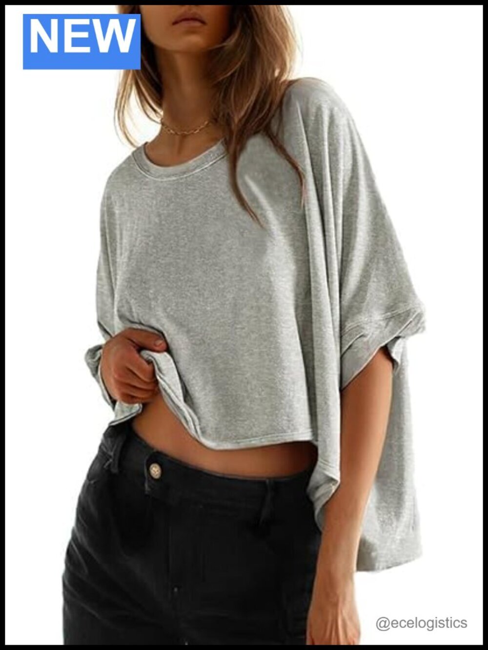 Solid Oversized Loose Fit Short Sleeve T-Shirt